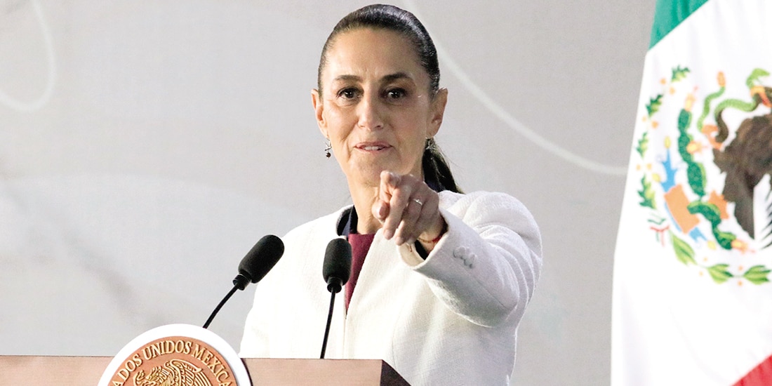 La Presidenta Claudia Sheinbaum, ayer, en conferencia de prensa desde Morelos.