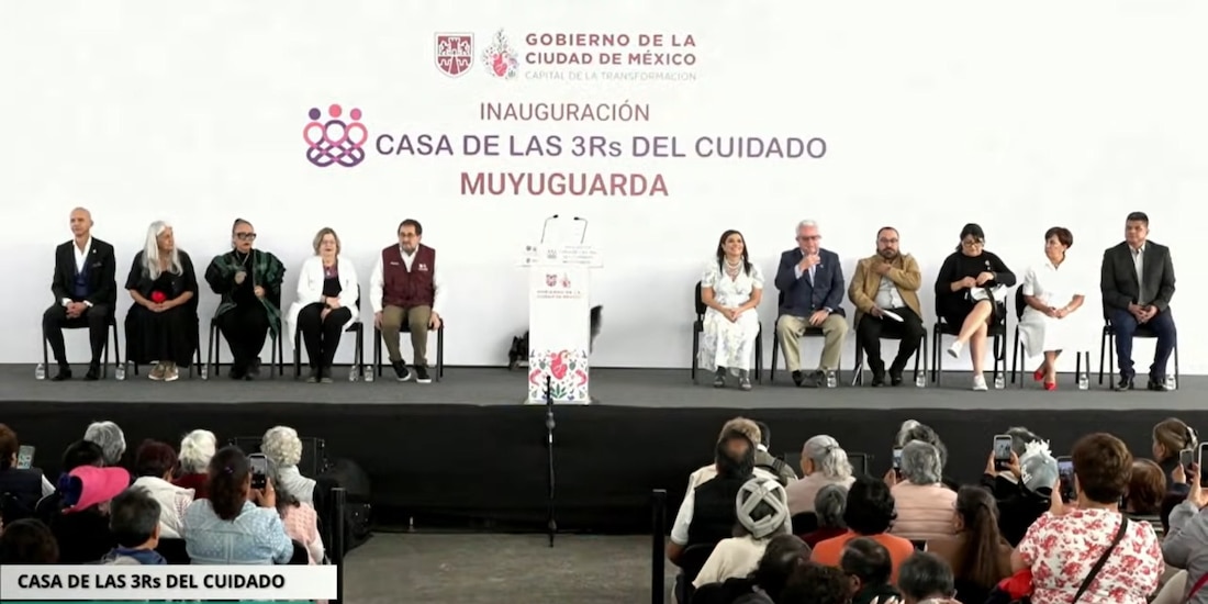 Evento de autoridades del Gobierno de CDMX, en Xochimilco.