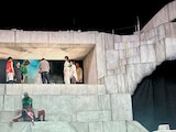 LOS BAILARINES, durante un ensayo en Guanajuato.