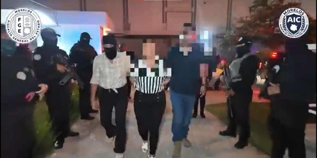 Momento de arresto de la implicada.