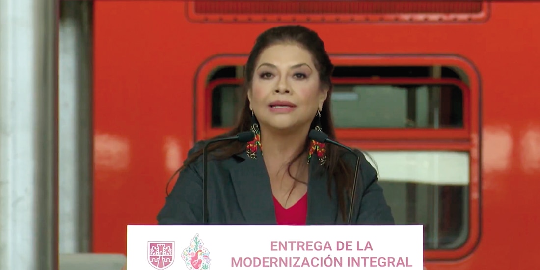 La jefa de Gobierno capitalina, Clara Brugada, ayer, en conferencia de prensa.