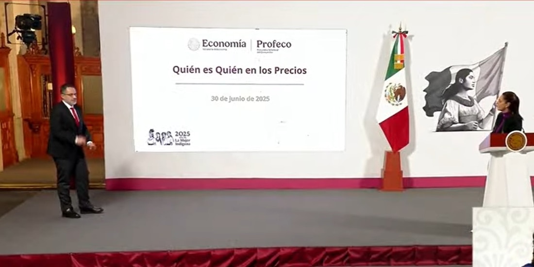 Iván Escalante esta mañana en la Mañanera del Pueblo.