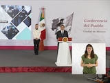 La Presidenta de México y el titular de SSPC en Palacio Nacional.