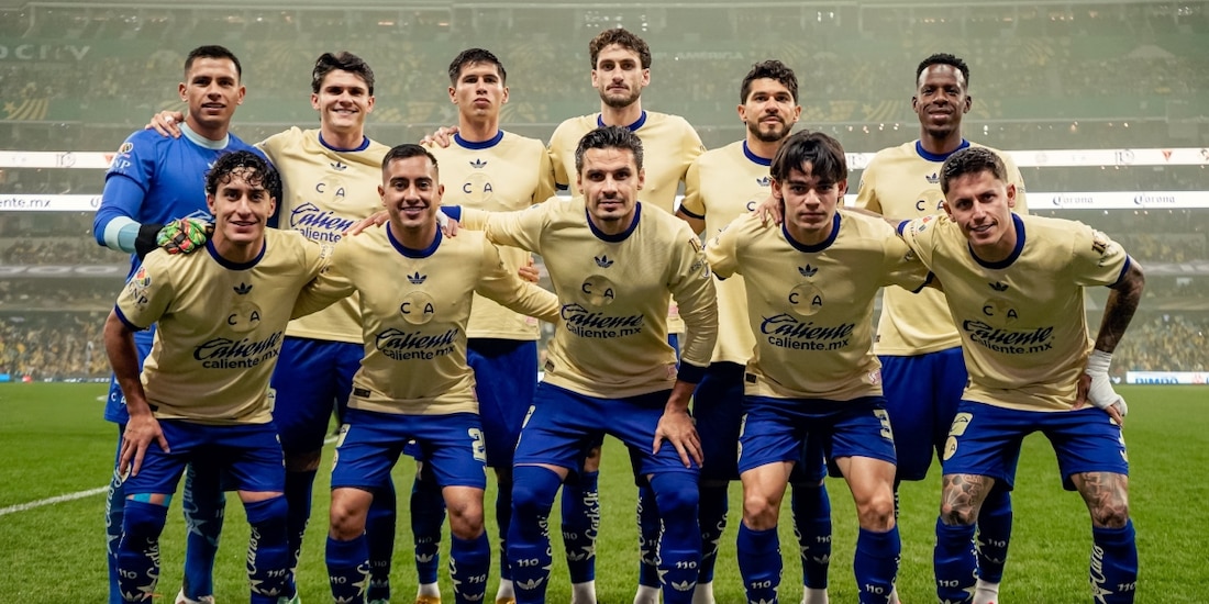 América antes de un partido en la Liga MX