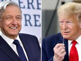 (Izq. a der.) El presidente de México, Andrés Manuel López Obrador y el presidente de Estados Unidos, Donald Trump.