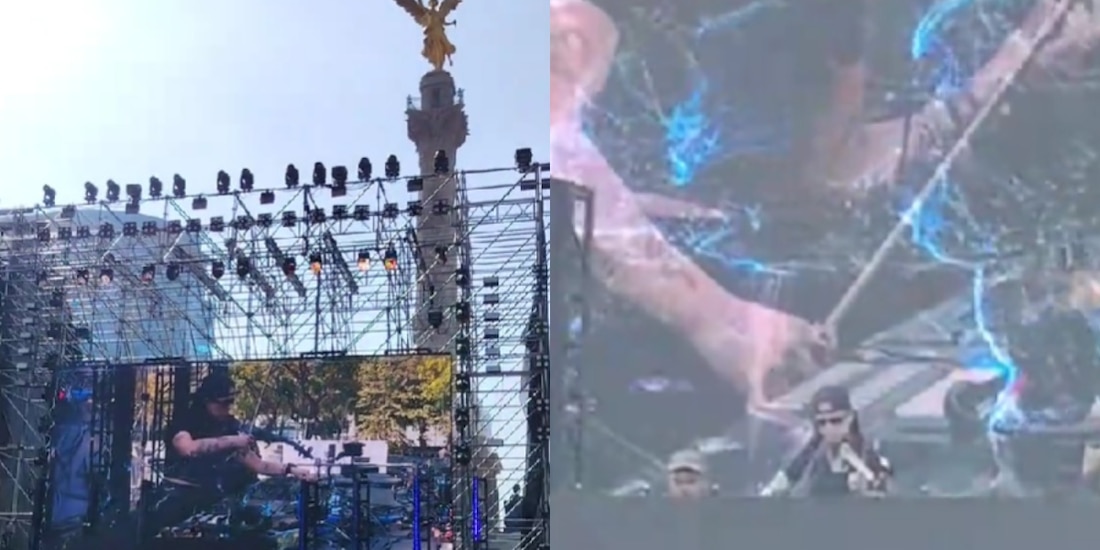 Así son las pruebas de sonido para la Fiesta Electrónica de Año Nuevo en Reforma