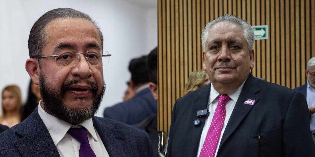 Guadalupe Acosta Naranjo, de Somos México, y Hugo Eric Flores Cervantes, de Paz