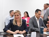 La Gobernadora de Chihuahua, Maru Campos, encabezó la reunión de trabajo interinstitucional en la frontera.