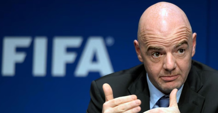 Gianni Infantino en una de las asambleas de la FIFA