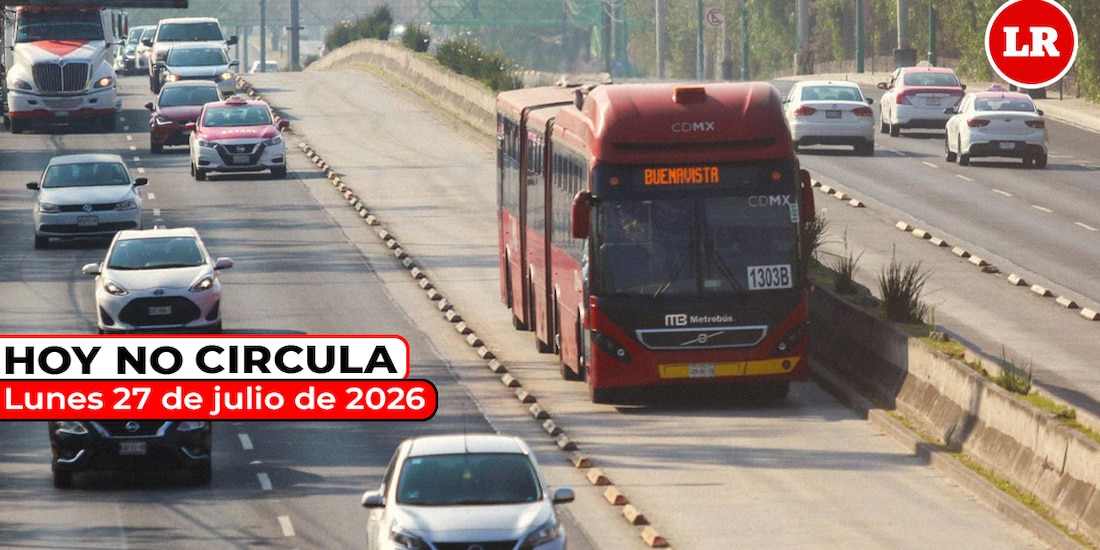 Te compartimos cómo aplica el Hoy No Circula este lunes 27 de julio de 2026 en la Ciudad de México y el Estado de México.