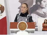 Claudia Sheinbaum, presidenta de México, durante la Conferencia del Pueblo.