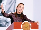 La jefa del Ejecutivo, ayer, en conferencia de prensa en Palacio Nacional.