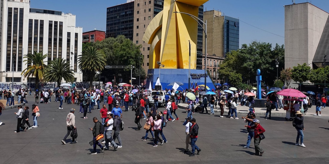 Bloqueo de la CNTE en Paseo de la Reforma