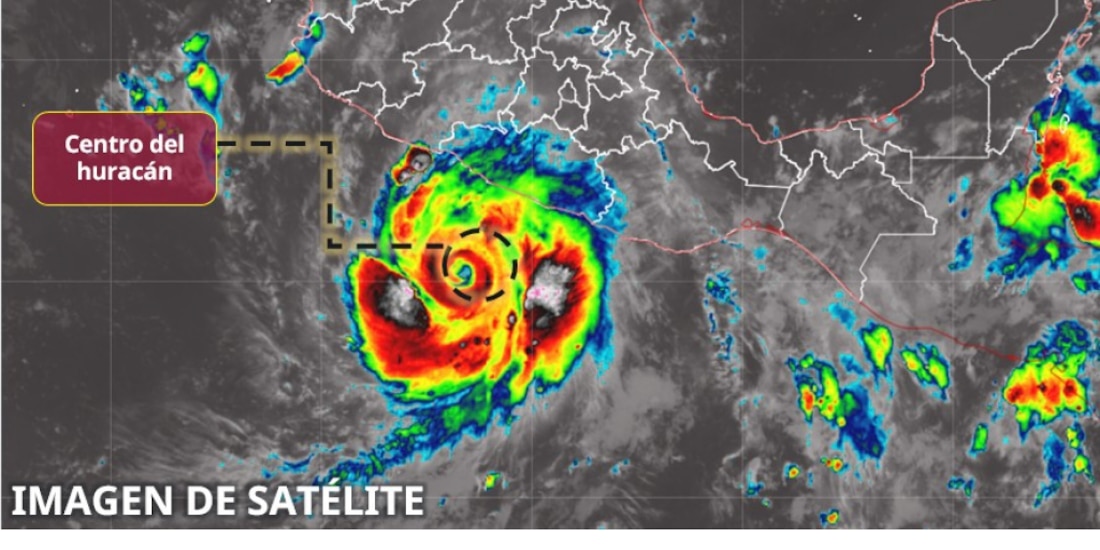 Imagen satelital del huracán "Polo".