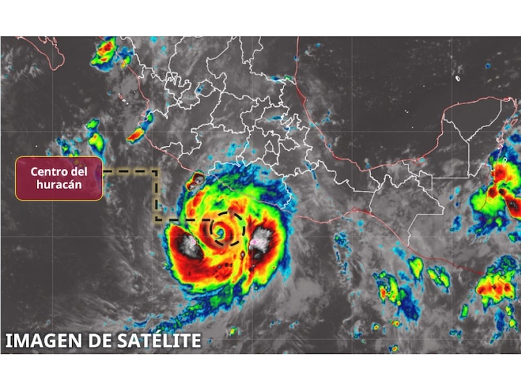 Imagen satelital del huracán "Polo".