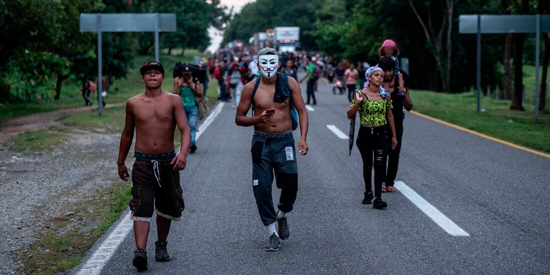 El recorrido de la caravana migrante hacia Mapastepec es más largo desde el inicio del éxodo el pasado 23 de octubre en Tapachula, Chiapas.