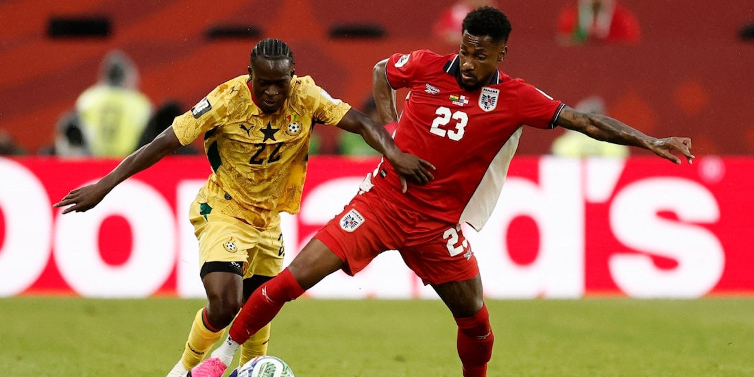 Una acción del Ghana vs Panamá de la Copa del Mundo 2026