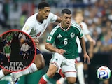 Erik Lira y Jude Bellingham pelean un balón en el Estadio Azteca.