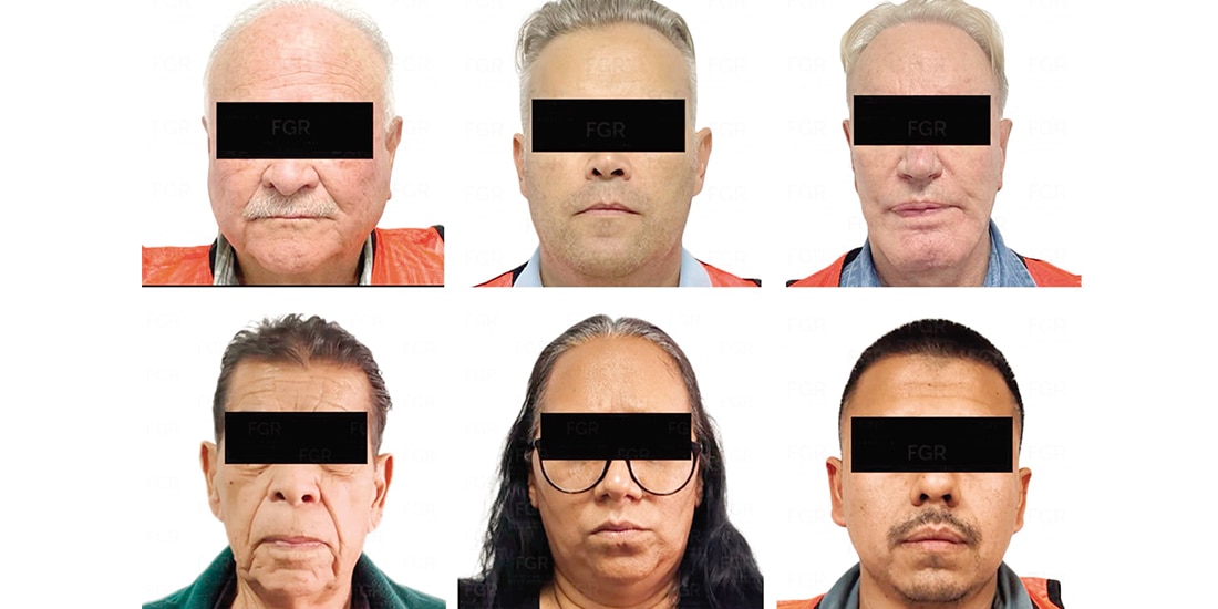 Ficha de algunos de los acusados en el caso Ruffo, el pasado 19 de julio.