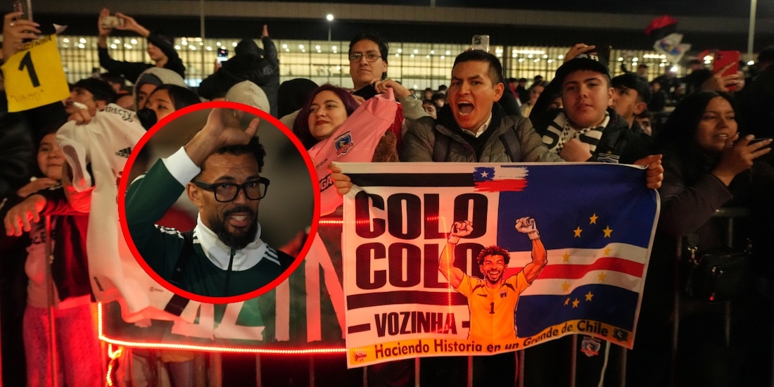 Vozinha tuvo un gran recibimiento a su llegada a Chile, donde jugará con el Colo Colo.