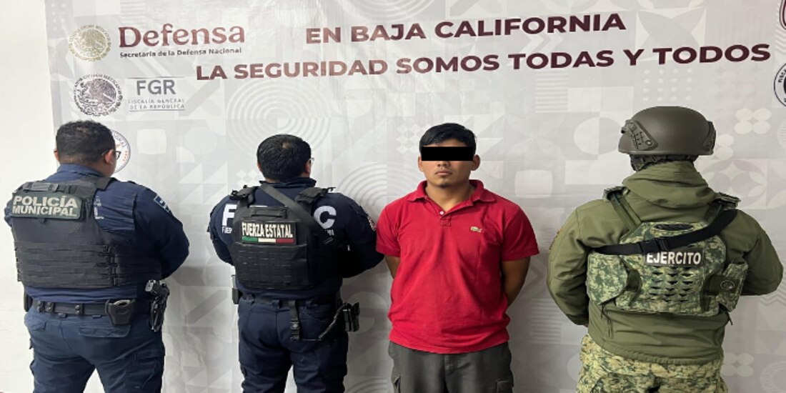 Detenido por presuntos delitos en BC.