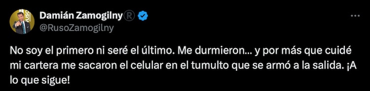 Ruso Zamogilny ya recuperó su celular.