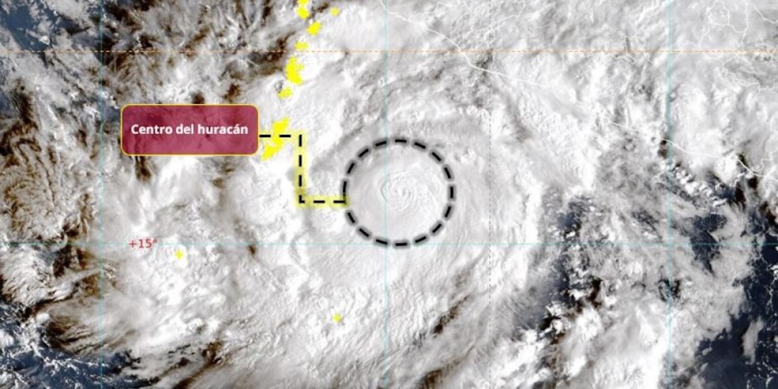 Imagen satelital del huracán "Simón".