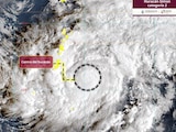 Imagen satelital del huracán "Simón".