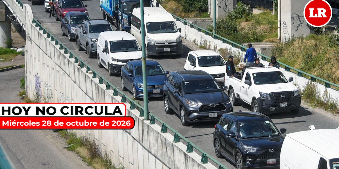 Consulta cómo aplica el programa Hoy No Circula este miércoles 28 de octubre de 2026.