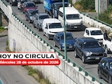 Consulta cómo aplica el programa Hoy No Circula este miércoles 28 de octubre de 2026.