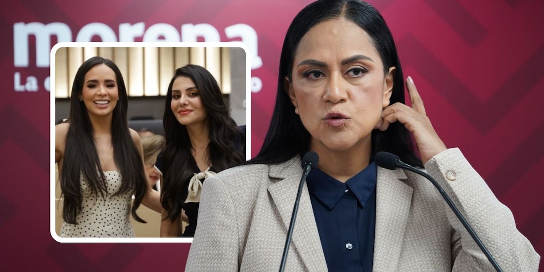 Morena abre investigación contra Grace Palomares y Nay Salvatori (en foto pequeña) por polémicas declaraciones en podcast.