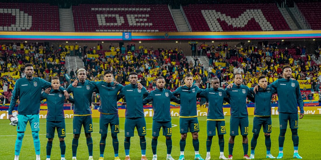 Futbolistas de la Selección de Ecuador previo a un partido amistoso de cara a la Copa del Mundo Qatar 2022.