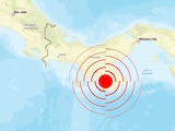 Epicentro del sismo en Panamá.