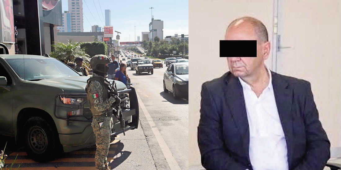 LA POLICÍA estatal y elementos del Ejército realizaron ayer el operativo en el fraccionamiento Santa Fe, ciudad de Puebla, en el que se dio la aprehensión de Rafael “N”.