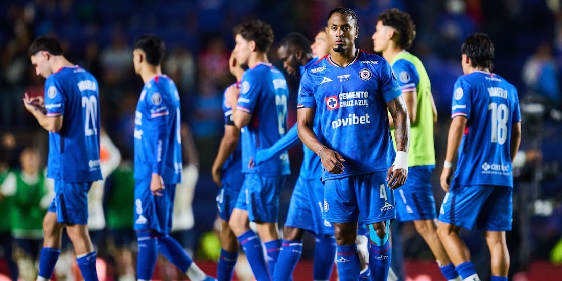 Jugadores del Cruz Azul tras la final de ida del Clausura 2026 de la Liga MX