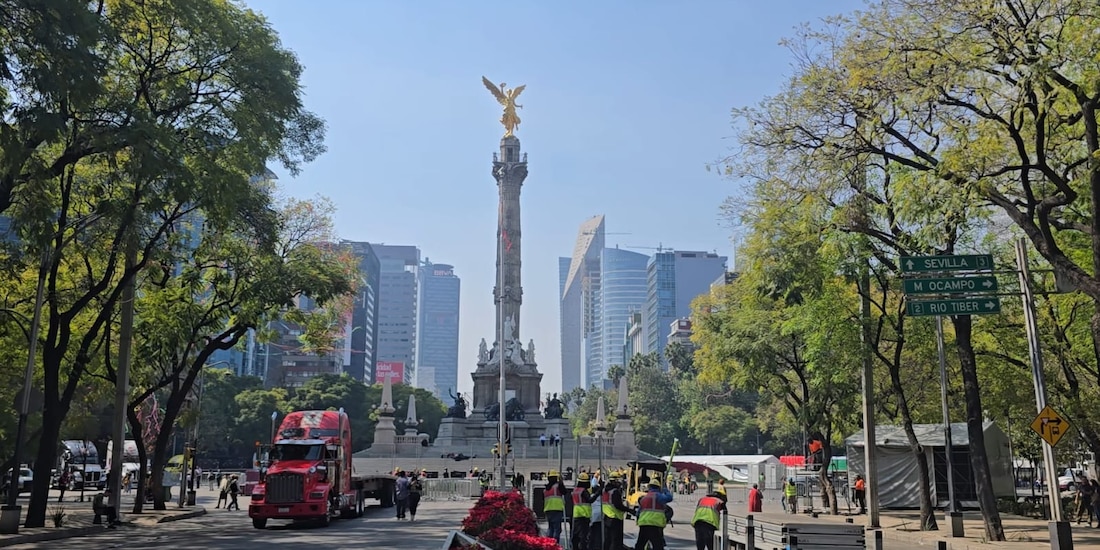 Calles vacías en la Ciudad de México al inicio del año nuevo 2026.