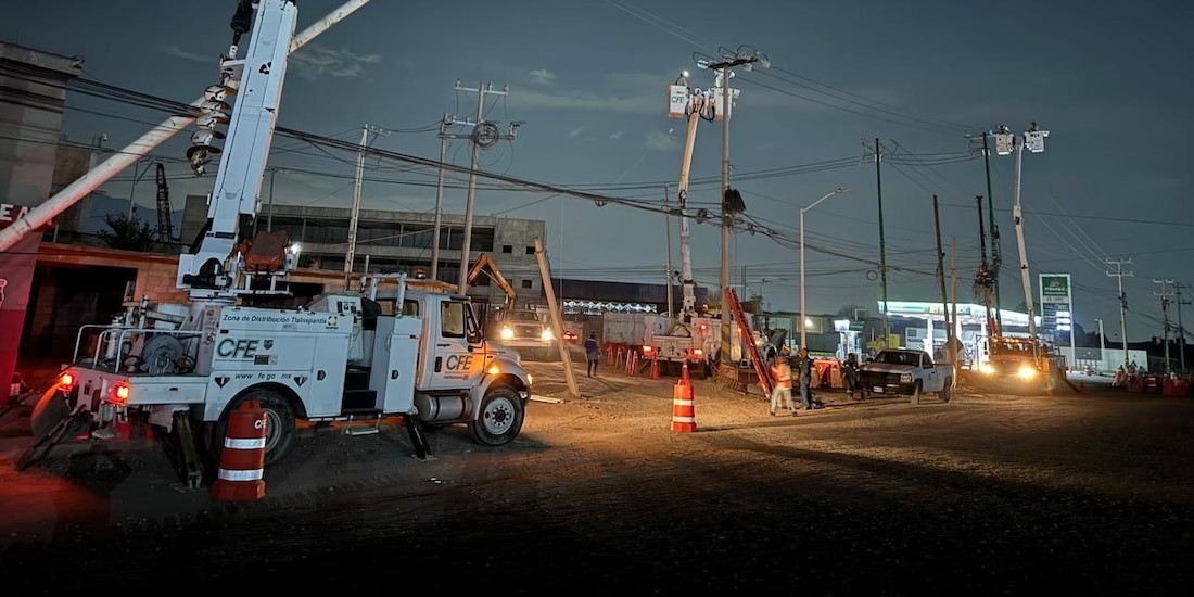 Obras eléctricas de la CFE permiten operar el tren al AIFA.