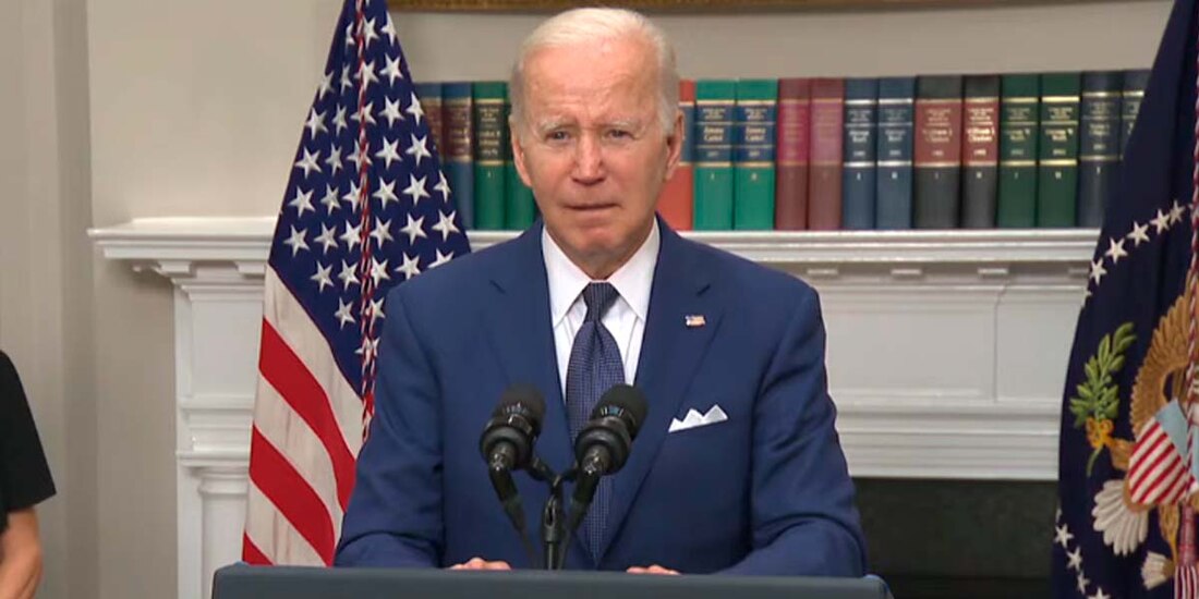 Joe Biden, presidente de Estados Unidos, en un mensaje desde la Casa Blanca con motivo a la masacre en la Escuela Primaria Robb en Uvalde, Texas