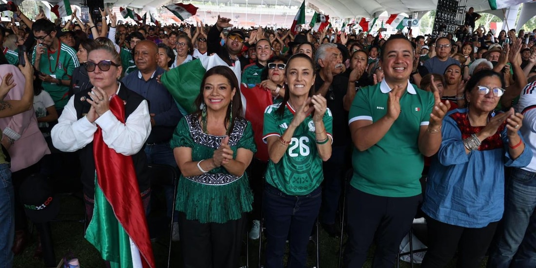 Presidenta Claudia Sheinbaum Pardo disfrutó el partido inaugural del Mundial 2026 en la GAM.