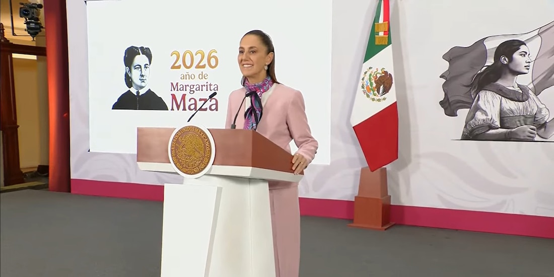 Claudia Sheinbaum, Presidenta de México, este jueves en Palacio Nacional.