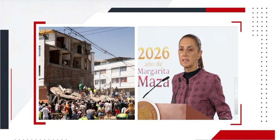 Claudia Sheinbaum confirmó la muerte de dos mexicanos tras el sismo de magnitud 7.4 en Colombia.