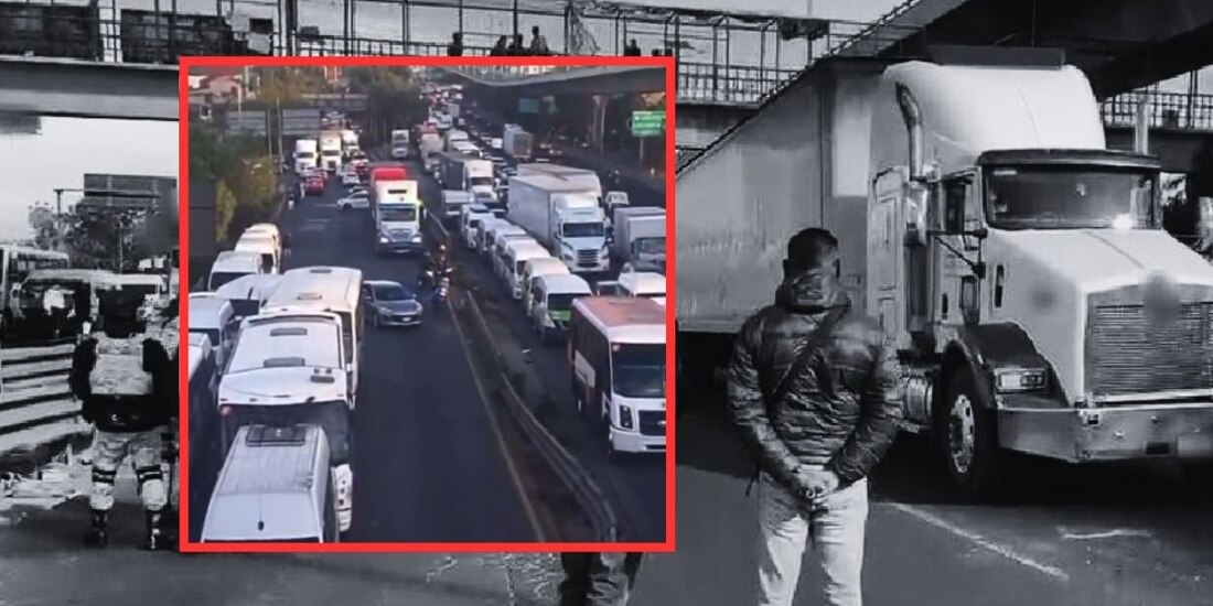 Manifestantes bloquean la México - Querétaro.