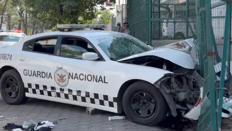 Así quedó la patrulla de la Guardia Nacional tras el intento de escape de Mario “N”, quien intentó desviar un avión a Estados Unidos.