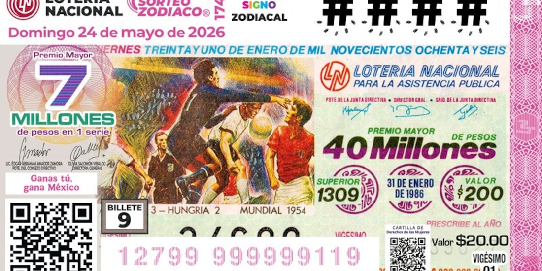 Billete de la Lotería Nacional.