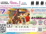 Billete de la Lotería Nacional.