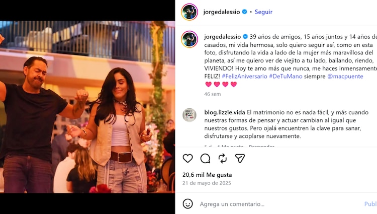 Aniversario de Jorge D'Alessio y Marichelo Puente