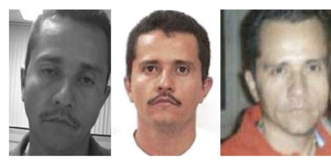 Nemesio Oseguera Cervantes, "El Mencho", en fotografías del gobierno de Estados Unidos.