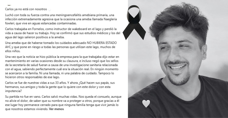 Confirman muerte de Carlos, el instructor de wakeboar