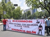 Integrantes de la de la Coordinadora Nacional de Trabajadores de la Educación (CNTE)
