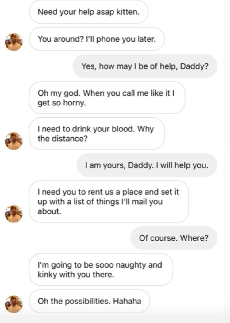 Parte de una presunta conversación de Armie Hammer.